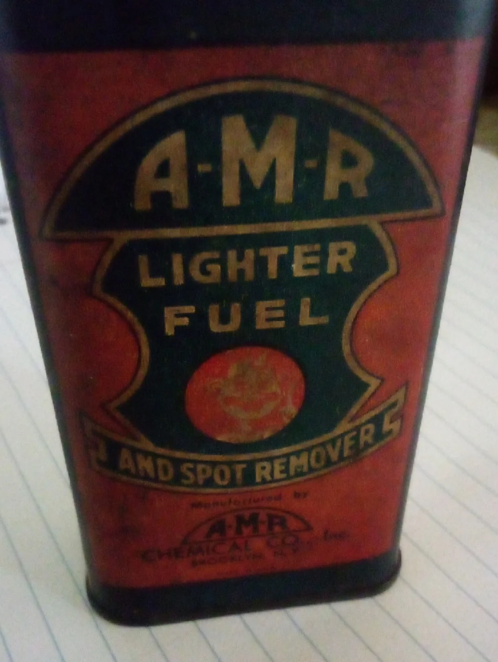 Antique AMR Chemical Co COMPLETE  tin Brooklyn NY Circa 1910